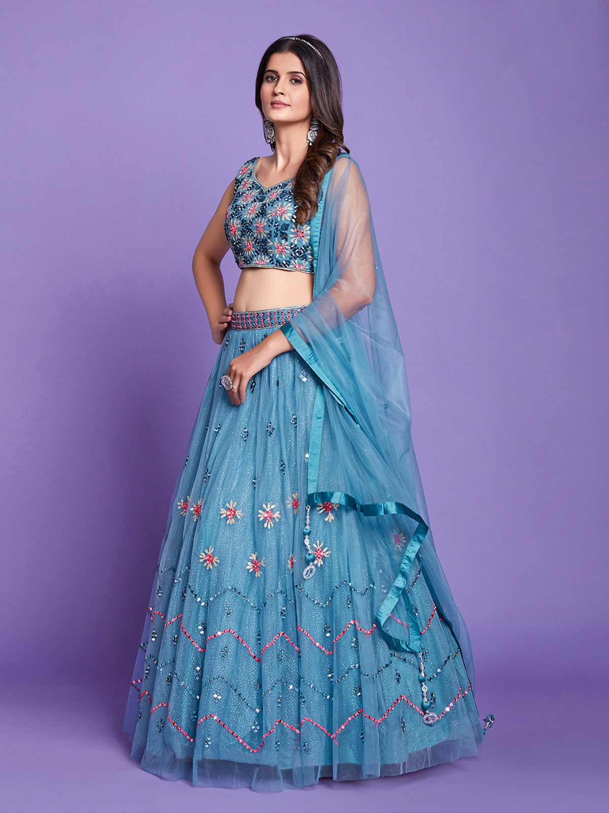 Aqua Net  Stitched Lehenga Choli Clothsvilla