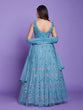 Load image into Gallery viewer, Aqua Net  Stitched Lehenga Choli Clothsvilla