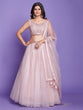 Load image into Gallery viewer, Peach  Net  Stitched Lehenga Choli Clothsvilla