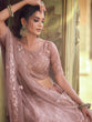 Load image into Gallery viewer, Lilac Sequins,Thread,Dori,Zari Semi Stitched Lehenga With Unstitched Blouse Clothsvilla