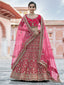 Festive Pink  Semi Stitched Lehenga With  Unstitched Blouse Clothsvilla