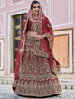 Load image into Gallery viewer, Maroon Classy Semi Stitched Lehenga With  Unstitched Blouse Clothsvilla