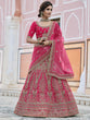Load image into Gallery viewer, Pink  Stunning  Semi Stitched Lehenga With  Unstitched Blouse Clothsvilla