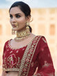 Load image into Gallery viewer, Maroon Elegant  Semi Stitched Lehenga With  Unstitched Blouse Clothsvilla