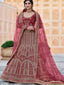 Maroon Elegant  Semi Stitched Lehenga With  Unstitched Blouse Clothsvilla