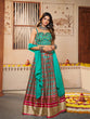 Load image into Gallery viewer, Blue Silk Printed Semi Stitched Lehenga With Unstitched Blouse Clothsvilla