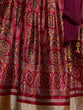 Load image into Gallery viewer, Wine Silk Printed Semi Stitched Lehenga With Unstitched Blouse Clothsvilla