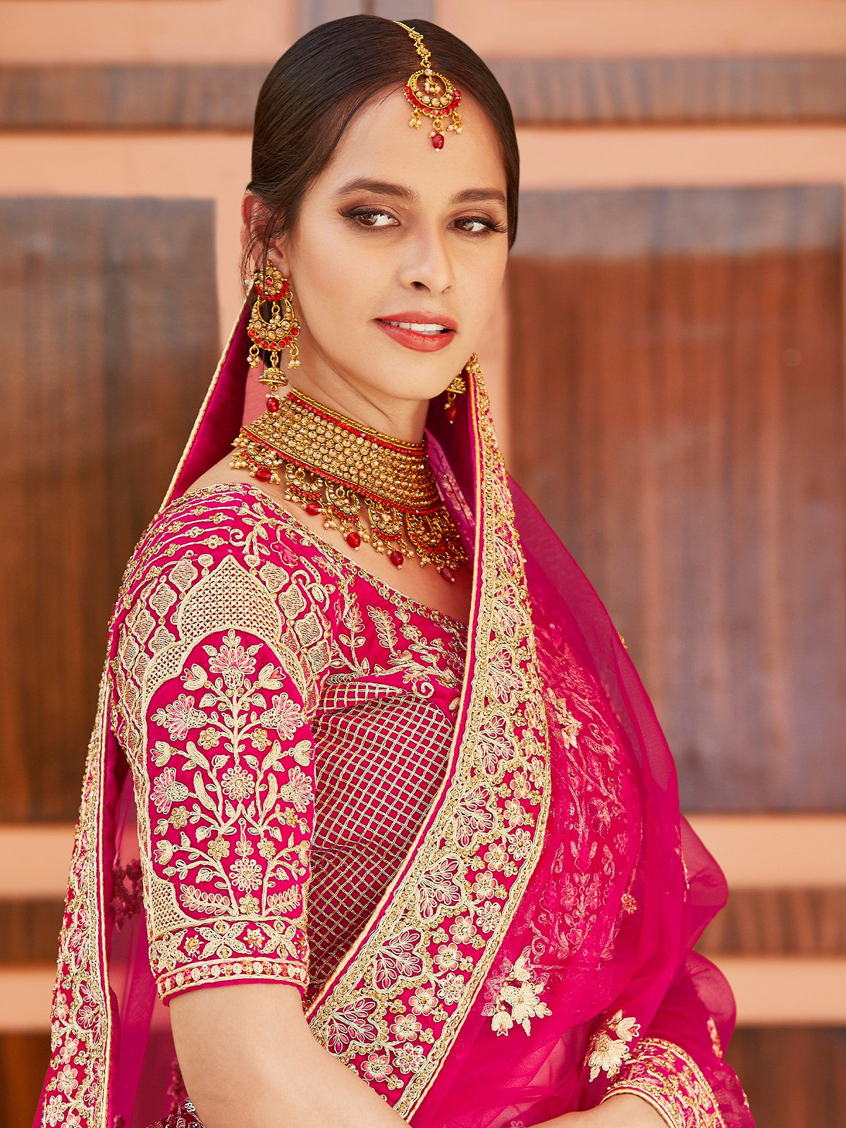 Designer Pink Hand Work And Embroidery Semi Stitched Lehenga With  Unstitched Blouse Clothsvilla