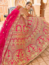 Load image into Gallery viewer, Festive Pink  Semi Stitched Lehenga With  Unstitched Blouse Clothsvilla