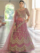 Load image into Gallery viewer, Designer Purple Soft Net With Sequins  Semi Stitched Lehenga With  Unstitched Blouse Clothsvilla