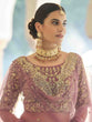 Load image into Gallery viewer, Designer Purple Soft Net With Sequins  Semi Stitched Lehenga With  Unstitched Blouse Clothsvilla