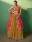 Mustard Embroidered Semi Stitched Lehenga With Unstitched Blouse Clothsvilla