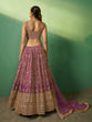 Load image into Gallery viewer, Lavender Embroidered Semi Stitched Lehenga With Unstitched Blouse Clothsvilla