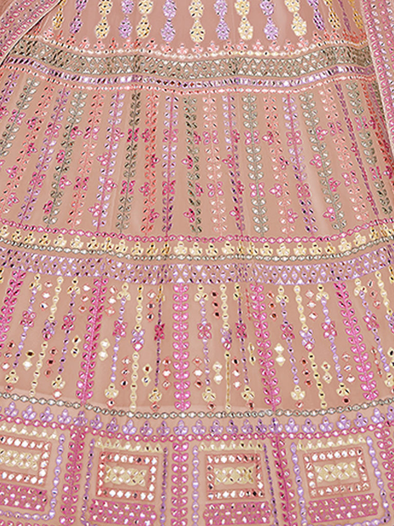 Pink Thread, Gota Semi Stitched Lehenga With Unstitched Blouse Clothsvilla