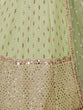 Load image into Gallery viewer, Green Embroidered Art Silk Semi Stitched Lehenga With Unstitched Blouse Clothsvilla