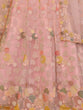 Load image into Gallery viewer, Pink Net Embroidered Semi stitched Lehenga With Unstitched blouse Clothsvilla