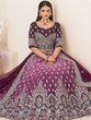 Load image into Gallery viewer, Wine Satin Embellished Semi stitched Lehenga With Unstitched blouse Clothsvilla