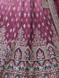 Load image into Gallery viewer, Wine Satin Embellished Semi stitched Lehenga With Unstitched blouse Clothsvilla