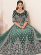 Load image into Gallery viewer, Green Satin Embellished Semi stitched Lehenga With Unstitched blouse Clothsvilla