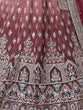 Load image into Gallery viewer, Maroon Satin Embellished Semi stitched Lehenga With Unstitched blouse Clothsvilla