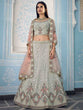 Load image into Gallery viewer, Grey Designer Semi Stitched Lehenga With  Unstitched Blouse Clothsvilla
