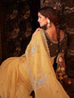 Load image into Gallery viewer, Yellow Organza Embroidered Saree With Unstitched Blouse Clothsvilla