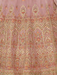 Load image into Gallery viewer, Pink Organza Semi Stitched Lehenga With Unstitched Blouse Clothsvilla