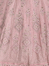 Load image into Gallery viewer, Pink Embroidered Semi Stitched Lehenga With Unstitched Blouse Clothsvilla