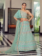 Load image into Gallery viewer, Sea Green Stunning Semi Stitched Lehenga With  Unstitched Blouse Clothsvilla