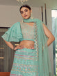 Load image into Gallery viewer, Sea Green Stunning Semi Stitched Lehenga With  Unstitched Blouse Clothsvilla
