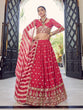 Load image into Gallery viewer, Festive Designer Magenta Semi Stitched Lehenga With  Unstitched Blouse Clothsvilla