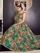 Load image into Gallery viewer, Green Organza Semi Stitched Lehenga With  Unstitched Blouse Clothsvilla
