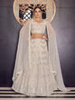 Load image into Gallery viewer, Designer White Semi Stitched Lehenga With  Unstitched Blouse Clothsvilla