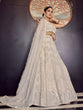Load image into Gallery viewer, Designer White Semi Stitched Lehenga With  Unstitched Blouse Clothsvilla