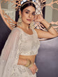 Load image into Gallery viewer, Designer White Semi Stitched Lehenga With  Unstitched Blouse Clothsvilla