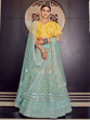 Load image into Gallery viewer, Sea Green Stunning Semi Stitched Lehenga With  Unstitched Blouse Clothsvilla