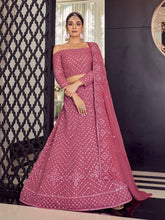 Load image into Gallery viewer, Designer Pink Semi Stitched Lehenga With  Unstitched Blouse Clothsvilla