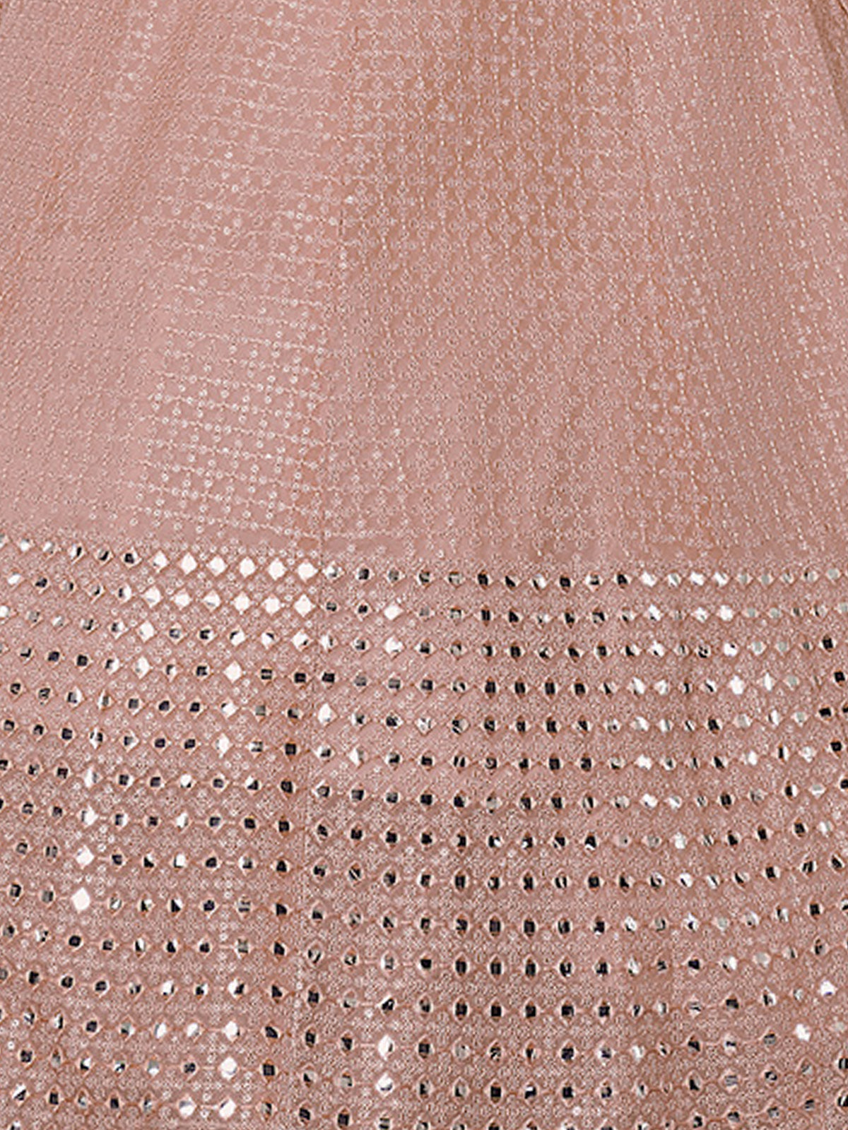 Peach Embroidered Georgette Semi Stitched Lehenga With Unstitched Blouse Clothsvilla