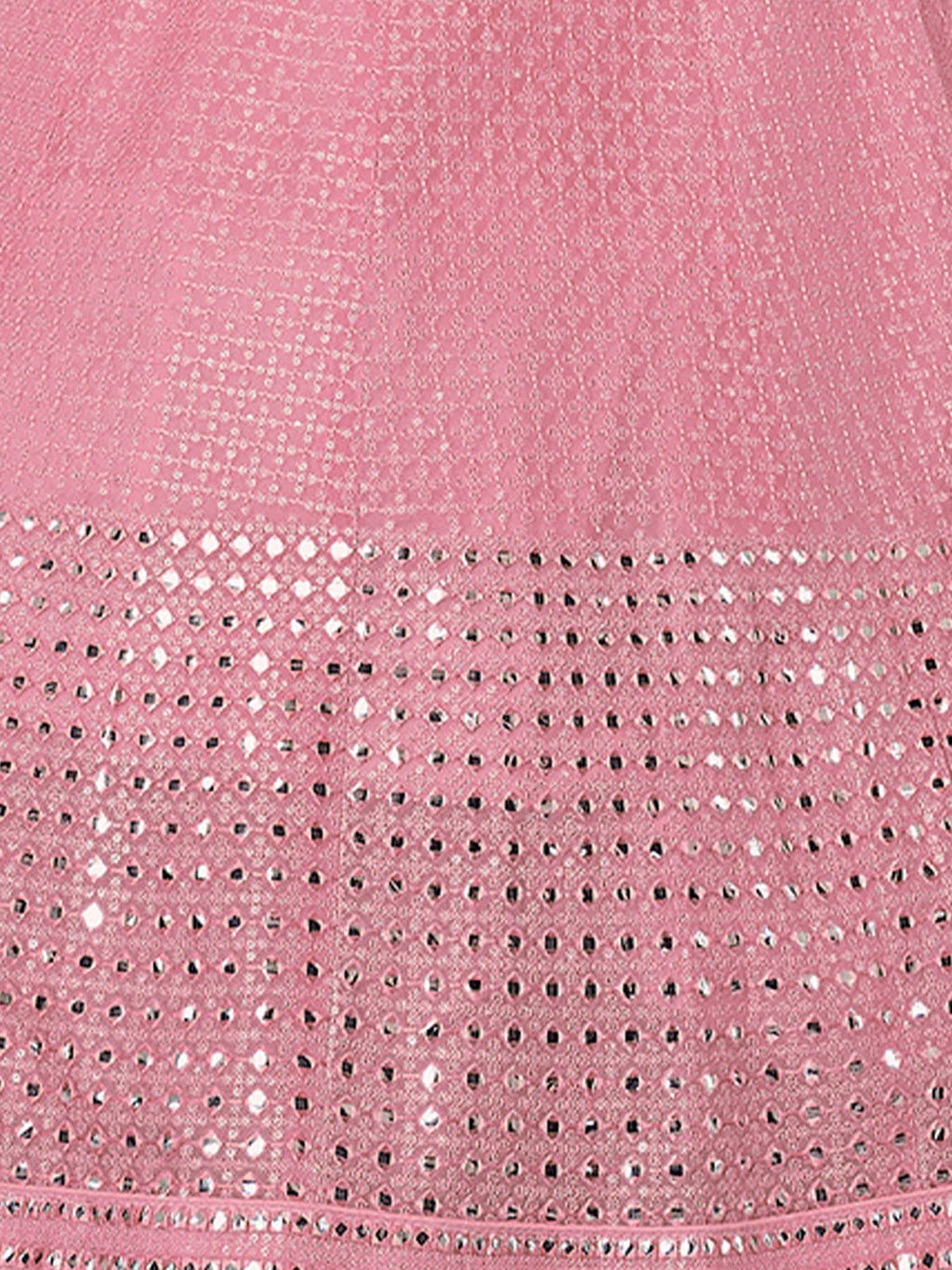 Pink Embroidered Georgette Semi Stitched Lehenga With Unstitched Blouse Clothsvilla