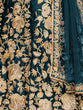 Load image into Gallery viewer, Teal Embroidered Semi Stitched Lehenga With Unstitched Blouse Clothsvilla