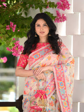Load image into Gallery viewer, Luxuriant Beige Pashmina saree With Amiable Blouse Piece ClothsVilla