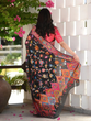 Load image into Gallery viewer, Cynosure Black Pashmina saree With Dissemble Blouse Piece ClothsVilla