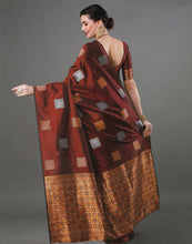 Load image into Gallery viewer, Bewitching Maroon Soft Silk Saree With Adoring Blouse Piece ClothsVilla