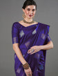 Load image into Gallery viewer, Fairytale Purple Soft Silk Saree With Opulent Blouse Piece ClothsVilla