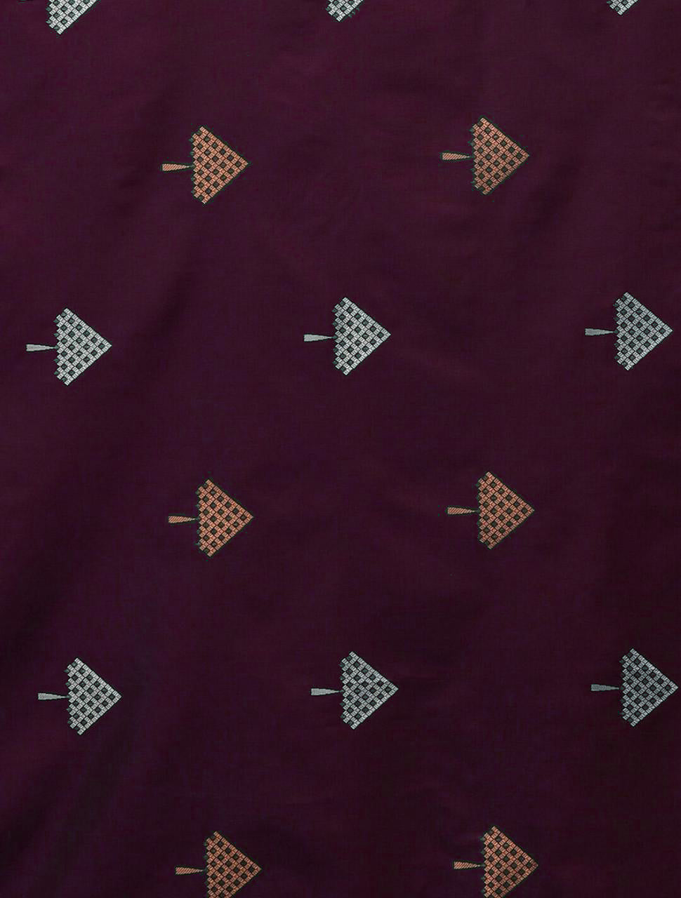 Demanding Wine Soft Silk Saree With Ideal Blouse Piece ClothsVilla
