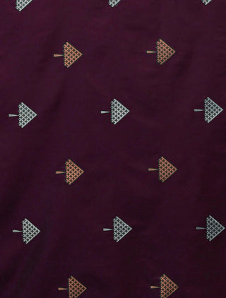 Demanding Wine Soft Silk Saree With Ideal Blouse Piece ClothsVilla