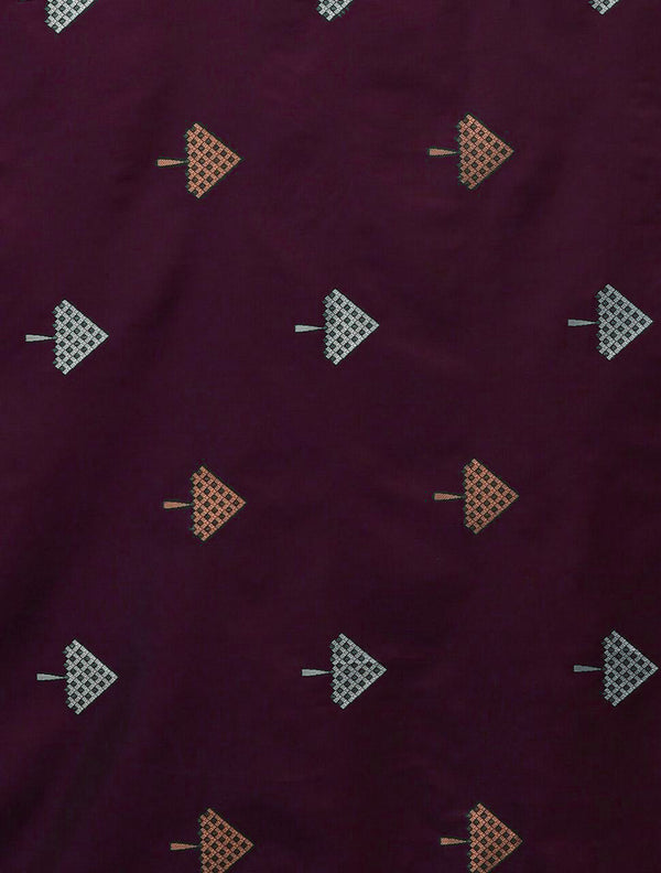 Demanding Wine Soft Silk Saree With Ideal Blouse Piece ClothsVilla