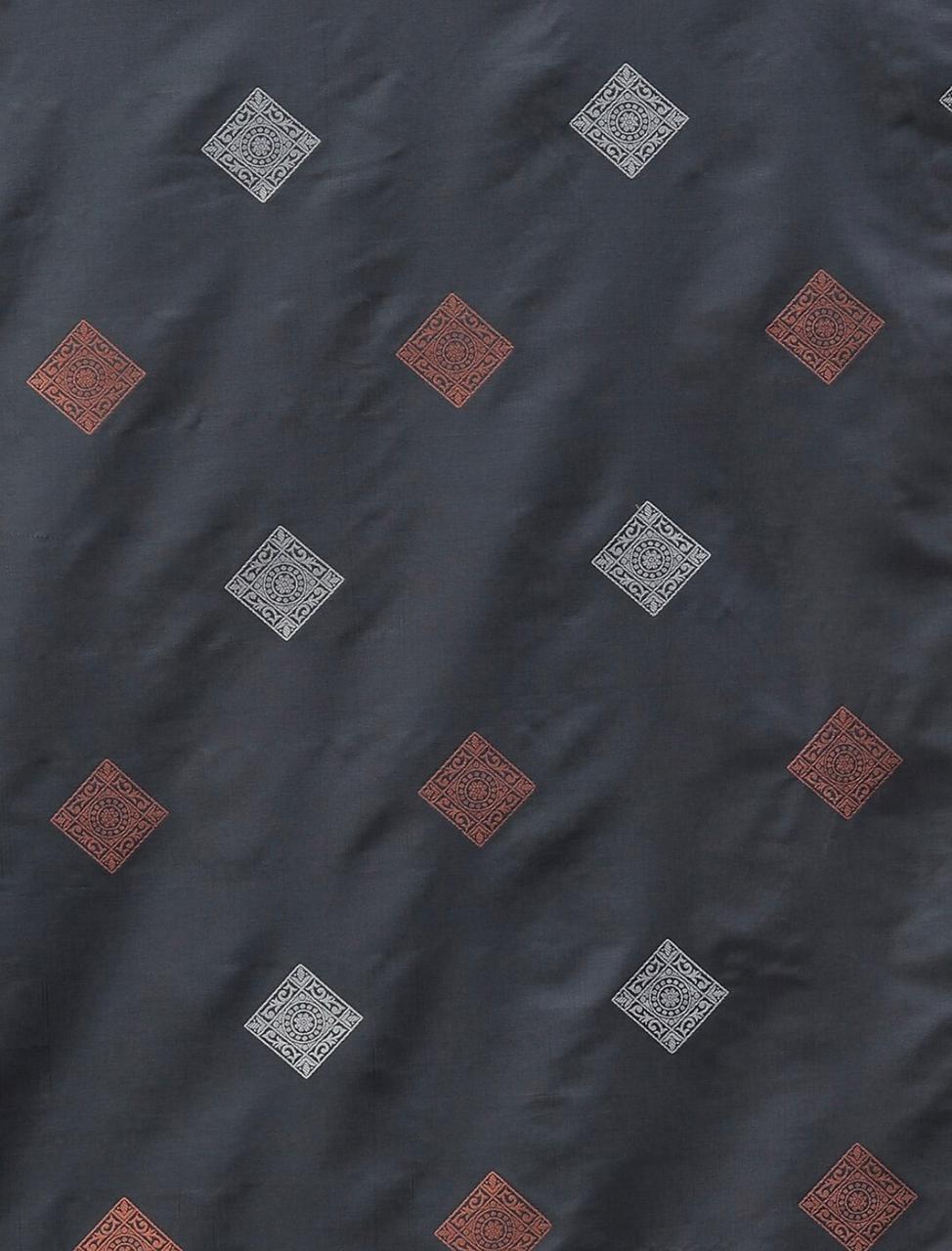 Scintilla Grey Soft Silk Saree With Petrichor Blouse Piece ClothsVilla