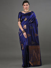 Load image into Gallery viewer, Exquisite Blue Soft Silk Saree With Adoring Blouse Piece ClothsVilla