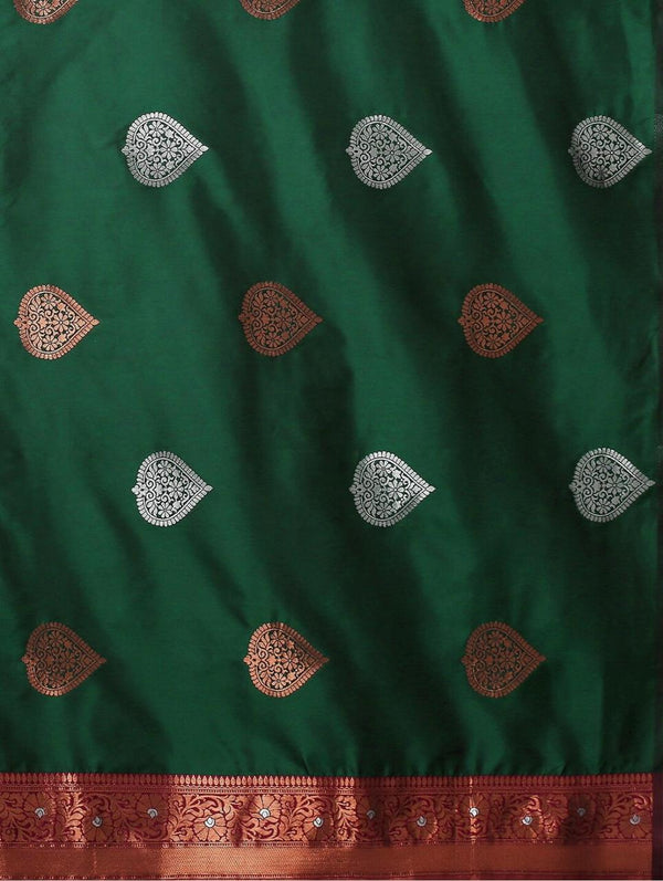 Classy Green Soft Silk Saree With Extraordinary Blouse Piece ClothsVilla